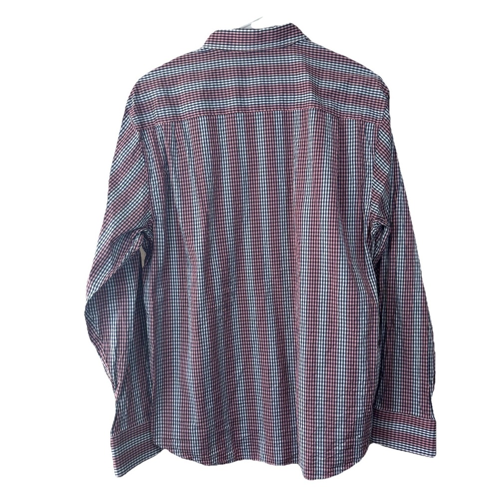 Tommy Bahama Shirt Mens M Silk Blend Long Sleeve Button Down Striped Plaid - Picture 2 of 10